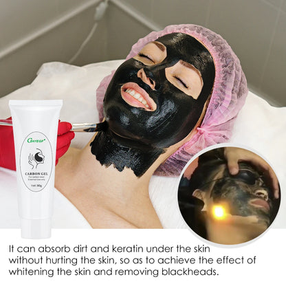 80ml Carbon Gel Deep Cleaning Moisturizing Black Face Cream For Laser Skin Rejuvenation Removal Blackhead Whitening Facial Mask