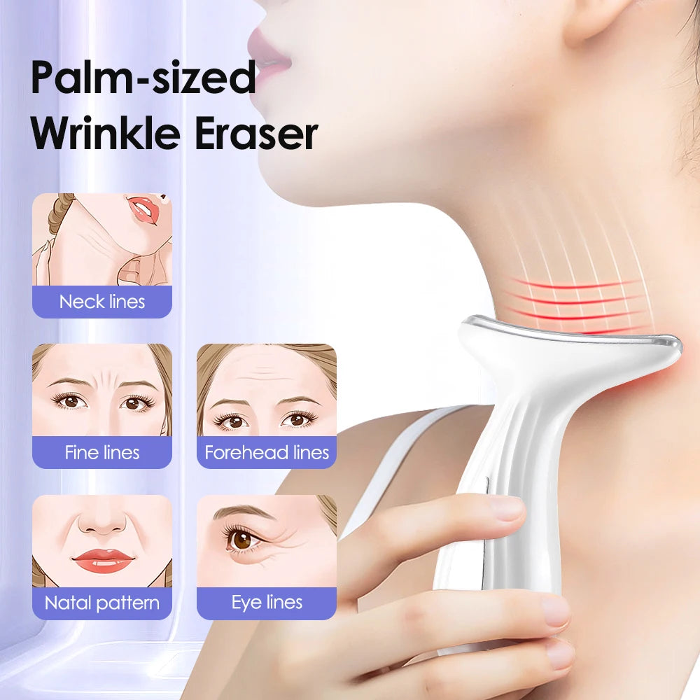 Face Neck Lifting Beauty Device EMS Microcurrent LED Photon Firming Rejuvenation Anti Wrinkle Facial Massager Skincare Tools