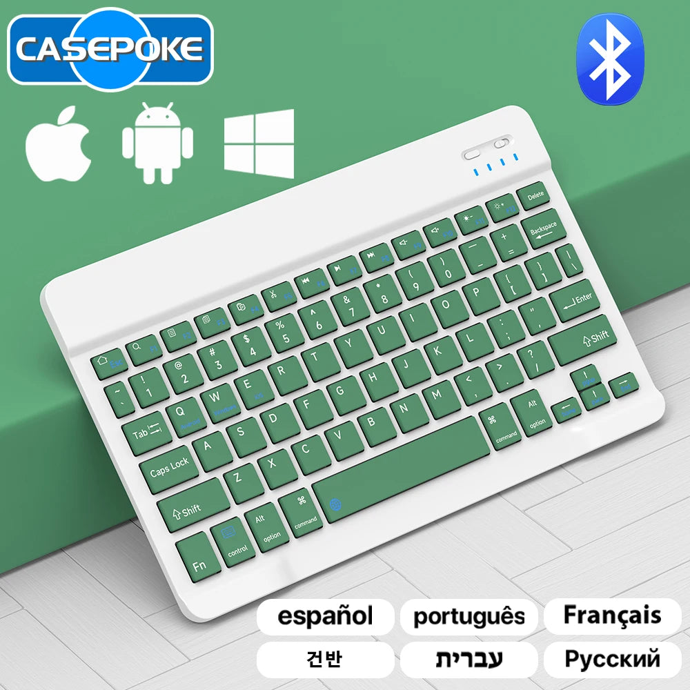 CASEPOKE Bluetooth Wireless Keyboard Mouse for Apple Samsung Lenovo Xiaomi Huawei Phone Tablet Keyboard for iPad Accessories