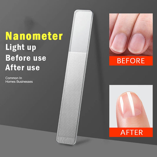 1PC Professional Nano Glass Nail Transparent Buffer Durable File Shiner Manicure Files Nail Art Manicure Tool