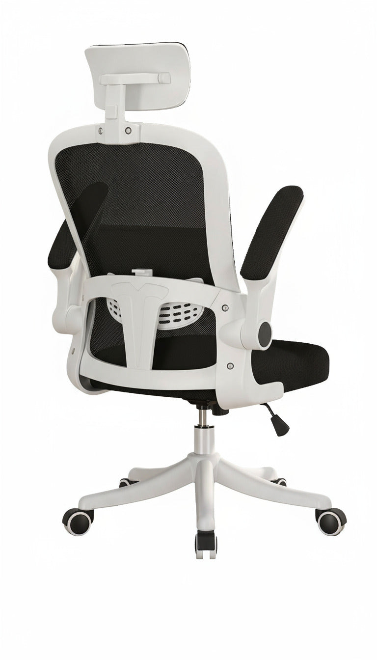 Office Chair Swivel Ergonomic Office Chair With Back Support - White-1