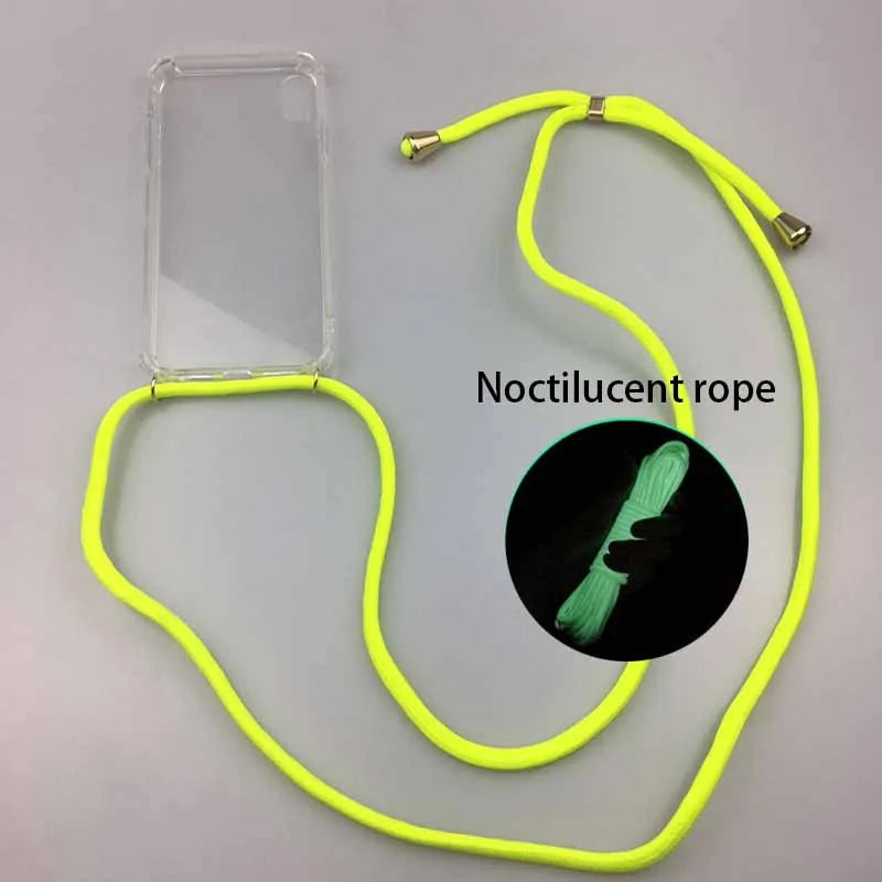 Fluorescent Yellow Neck Strap Rope Cord For iPhone