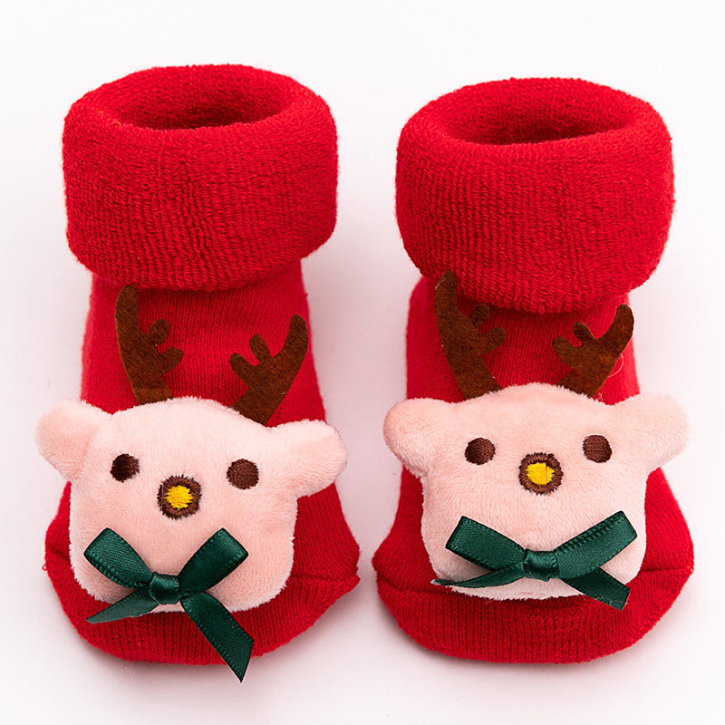 Christmas Children's Socks Thickened Terry