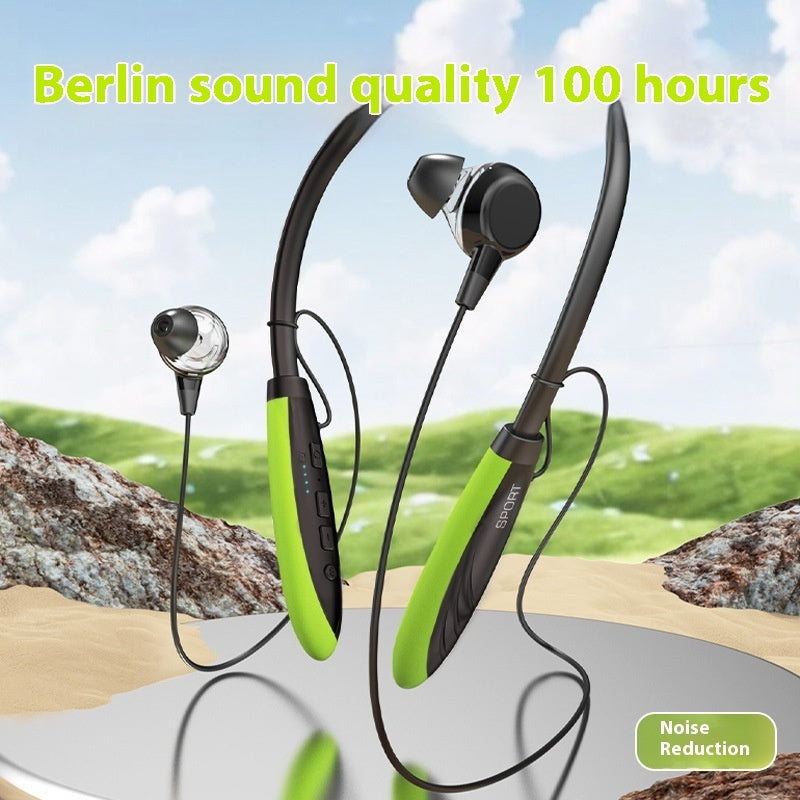 Neck Wireless Bluetooth-compatible Earphones 9D Stereo Surround Headphone Magnetic Sport Neckband Headset Neck-hanging Earbuds