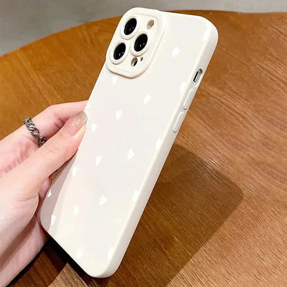 White Heart Mobile Phone Shell