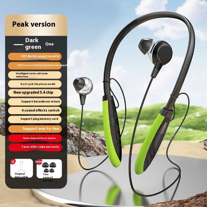 Neck Wireless Bluetooth-compatible Earphones 9D Stereo Surround Headphone Magnetic Sport Neckband Headset Neck-hanging Earbuds