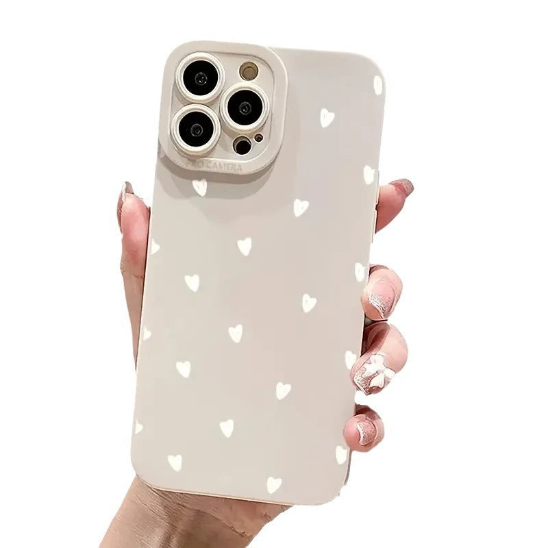 White Heart Mobile Phone Shell