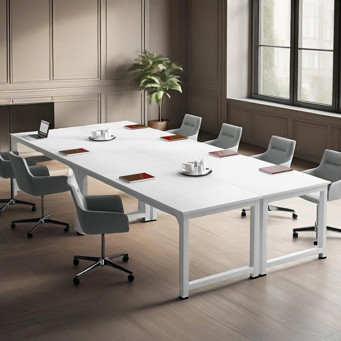 0.8'Executive Desk, Large Office Computer Desk With Thicken Frame, Modern Simple Workstation Business Furniture