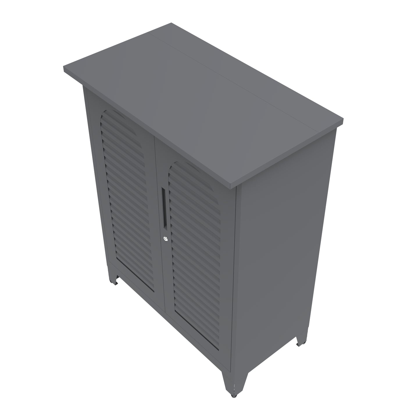 47'' Tall Metal Tool Storage Cabinet, With Ample Storage Space For Garage,Warehouse,Garden,Office, Living Room,Bathroom,Utility Room Slate