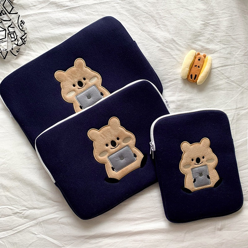 Niche Cute Little Koala Embroidered Ipad Tablet Bag Computer Case