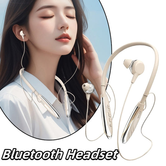 Neck Wireless Bluetooth-compatible Earphones 9D Stereo Surround Headphone Magnetic Sport Neckband Headset Neck-hanging Earbuds